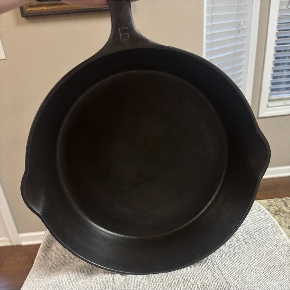 RARE Griswold Erie Pa USA #9 778 Large Block Logo Deep Skillet Crack 1920 - 1940 - Picture 7 of 11